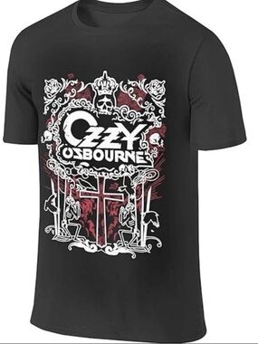 Ozzy Osbourne T-shirt Crown Skull Logo Prince of Darkness Black 2XL band tee
